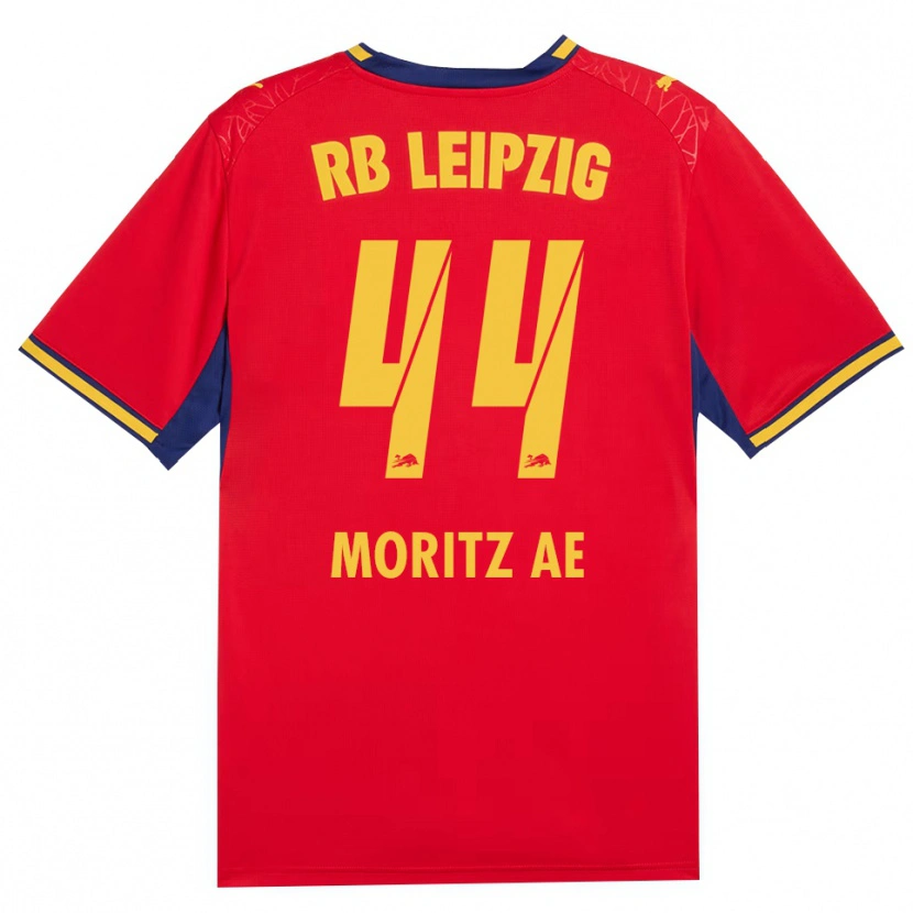 Danxen Børn Moritz Aé #44 Rød Gul Kongelig Blå Udebane Spillertrøjer 2026/27 Trøje T-Shirt