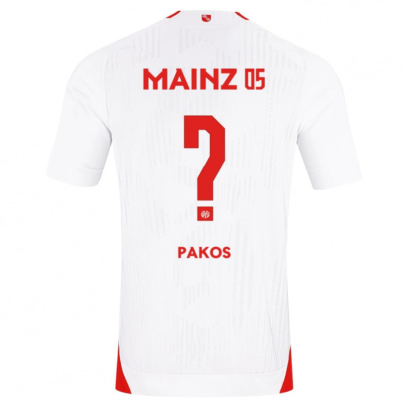 Danxen Børn Georgios Pakos #0 Hvid Rød Gul Udebane Spillertrøjer 2026/27 Trøje T-Shirt