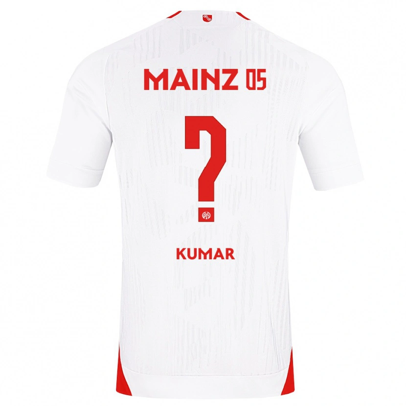 Danxen Børn Florian Kumar #0 Hvid Rød Gul Udebane Spillertrøjer 2026/27 Trøje T-Shirt