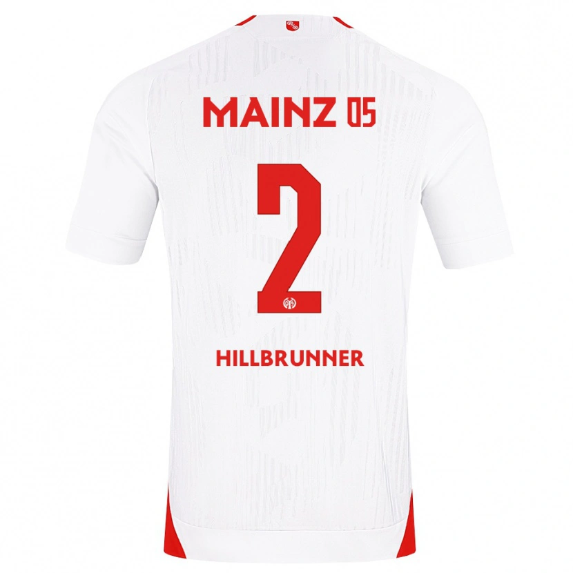 Danxen Børn Fynn Hillbrunner #2 Hvid Rød Gul Udebane Spillertrøjer 2026/27 Trøje T-Shirt