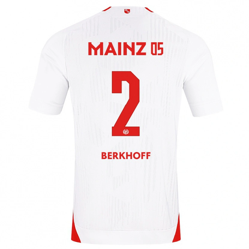 Danxen Børn Jonas Berkhoff #2 Hvid Rød Gul Udebane Spillertrøjer 2026/27 Trøje T-Shirt