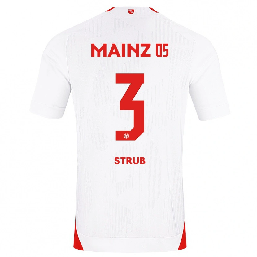 Danxen Børn Jona Strub #3 Hvid Rød Gul Udebane Spillertrøjer 2026/27 Trøje T-Shirt
