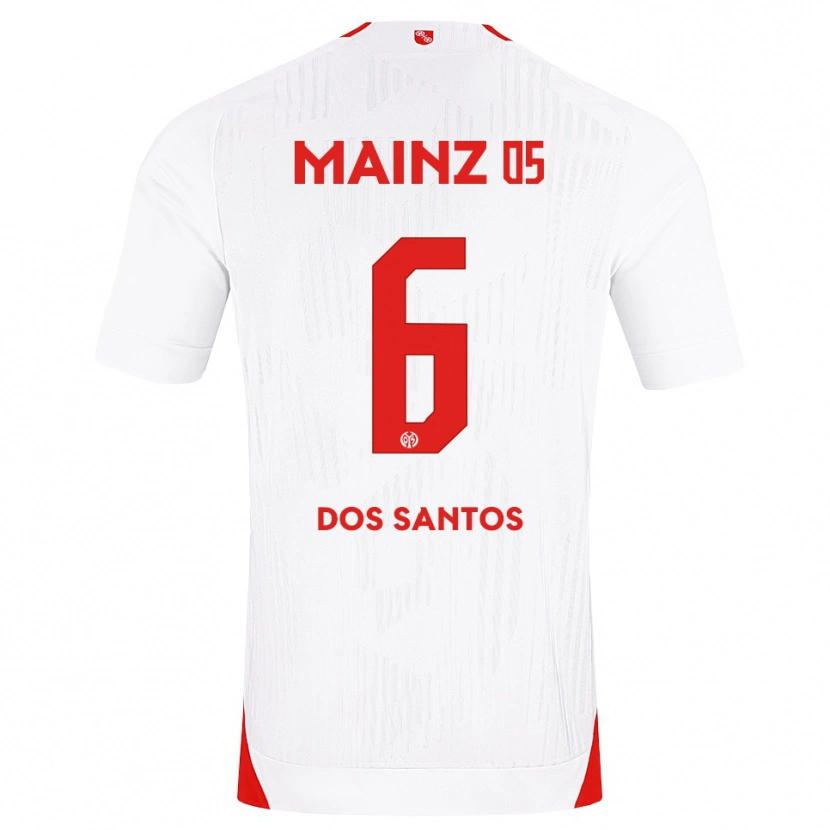 Danxen Børn Alexandre Tavares Dos Santos #6 Hvid Rød Gul Udebane Spillertrøjer 2026/27 Trøje T-Shirt