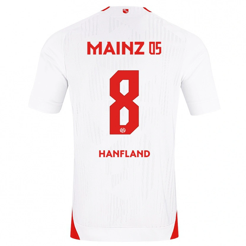 Danxen Børn Paul Hanfland #8 Hvid Rød Gul Udebane Spillertrøjer 2026/27 Trøje T-Shirt