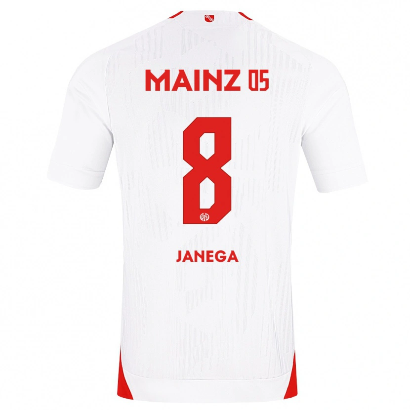 Danxen Børn Jan Janega #8 Hvid Rød Gul Udebane Spillertrøjer 2026/27 Trøje T-Shirt