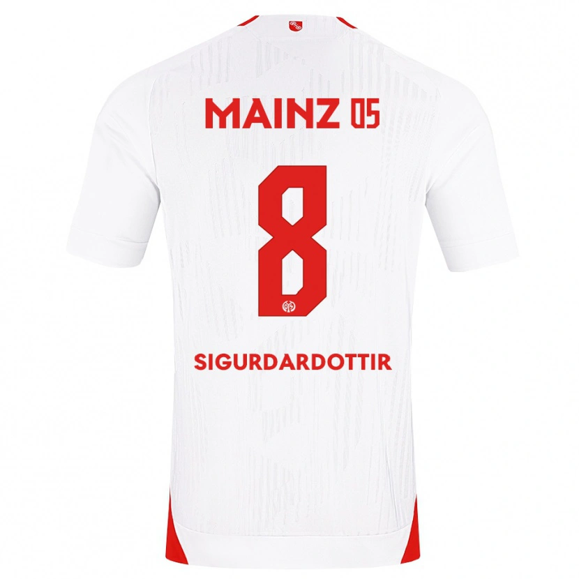 Danxen Børn Heiðrún Sigurðardóttir #8 Hvid Rød Gul Udebane Spillertrøjer 2026/27 Trøje T-Shirt