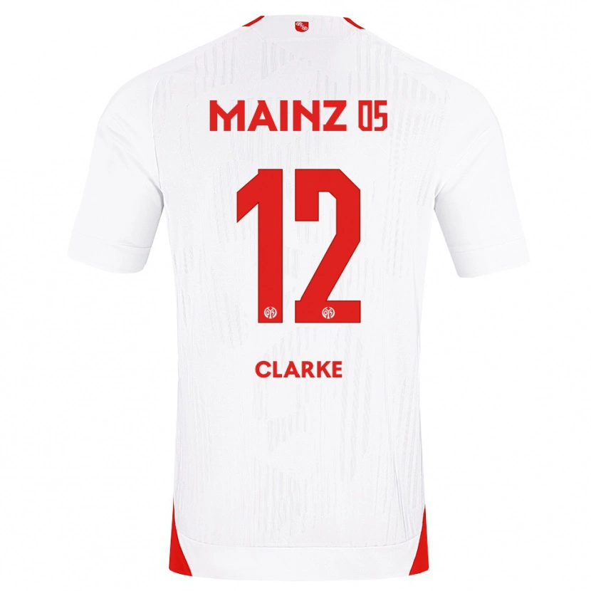 Danxen Børn Sarah Clarke #12 Hvid Rød Gul Udebane Spillertrøjer 2026/27 Trøje T-Shirt