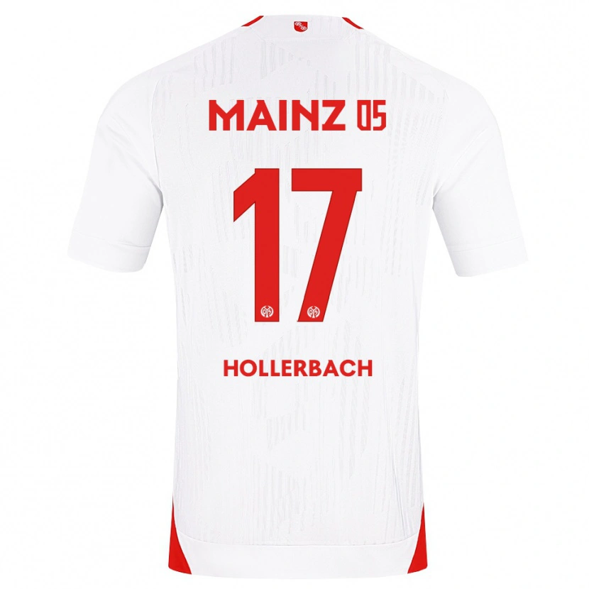 Danxen Børn Benedict Hollerbach #17 Hvid Rød Gul Udebane Spillertrøjer 2026/27 Trøje T-Shirt