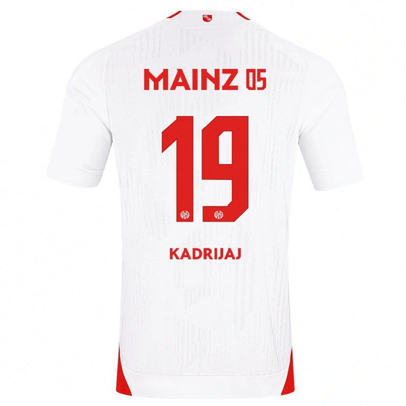 Danxen Børn Smail Kadrijaj #19 Hvid Rød Gul Udebane Spillertrøjer 2026/27 Trøje T-Shirt
