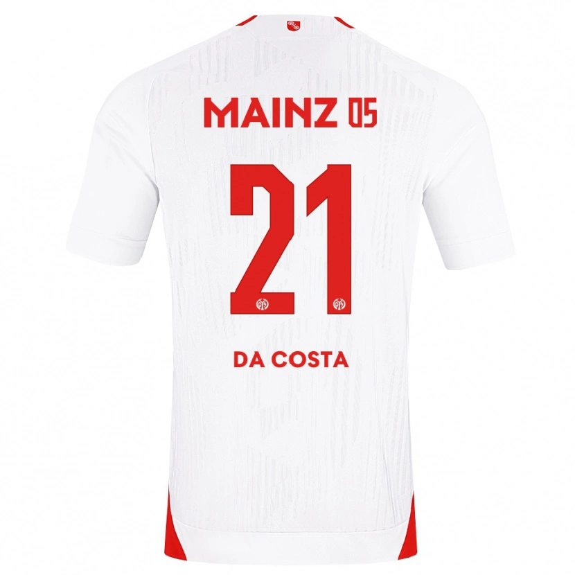 Danxen Børn Danny Da Costa #21 Hvid Rød Gul Udebane Spillertrøjer 2026/27 Trøje T-Shirt