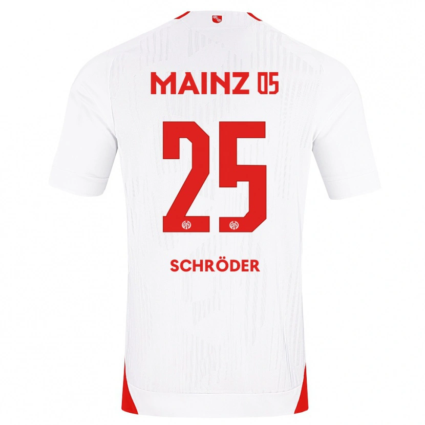 Danxen Børn Maxim Schröder #25 Hvid Rød Gul Udebane Spillertrøjer 2026/27 Trøje T-Shirt