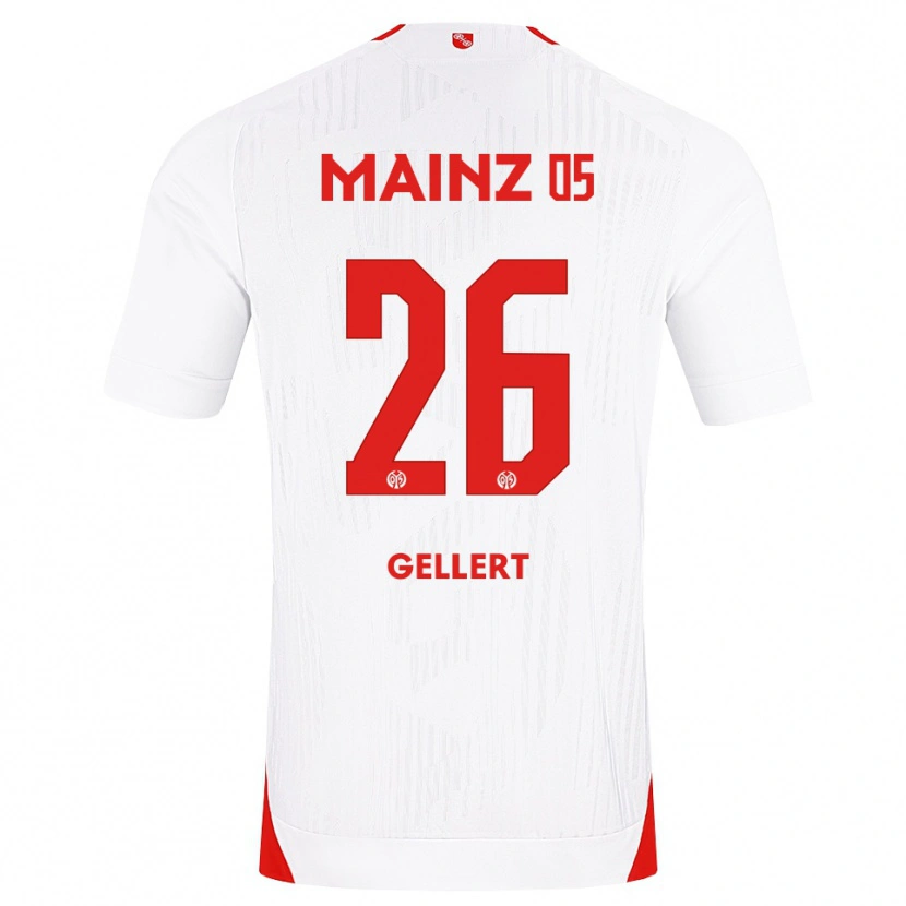 Danxen Børn Mona Gellert #26 Hvid Rød Gul Udebane Spillertrøjer 2026/27 Trøje T-Shirt