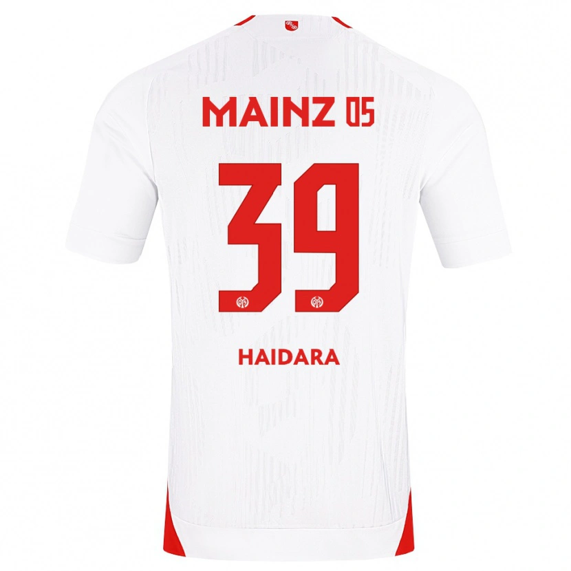 Danxen Børn Alynho Haidara #39 Hvid Rød Gul Udebane Spillertrøjer 2026/27 Trøje T-Shirt