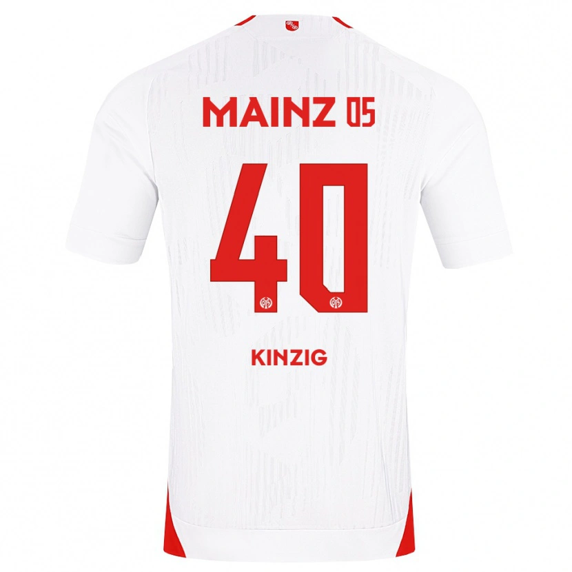 Danxen Børn Maximilian Kinzig #40 Hvid Rød Gul Udebane Spillertrøjer 2026/27 Trøje T-Shirt