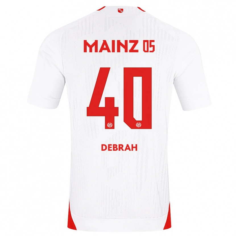 Danxen Børn Jeremiah Debrah #40 Hvid Rød Gul Udebane Spillertrøjer 2026/27 Trøje T-Shirt