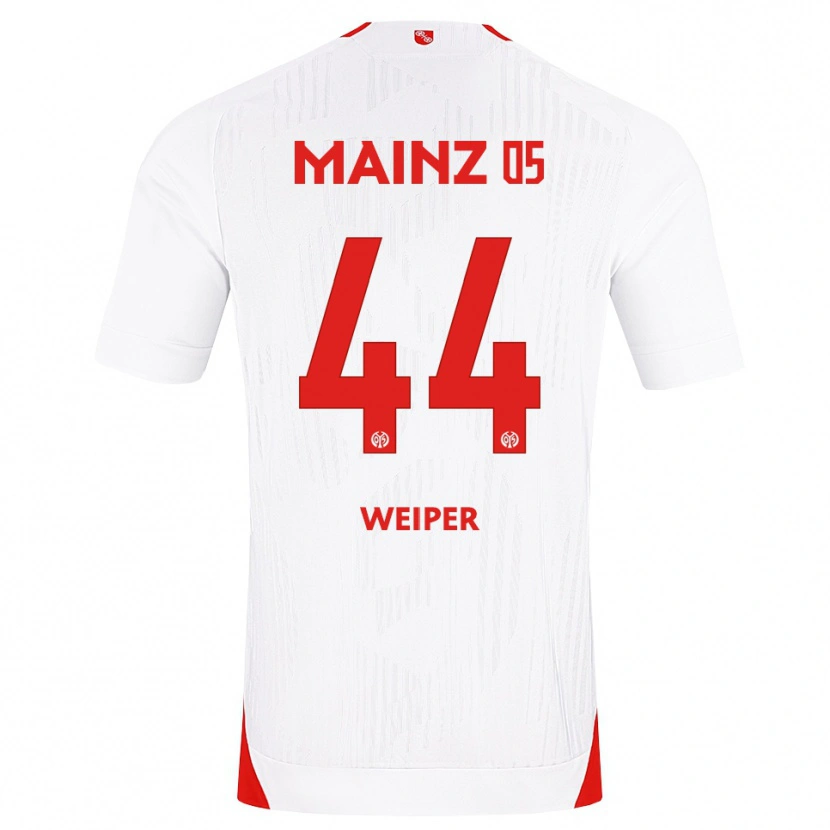 Danxen Børn Nelson Weiper #44 Hvid Rød Gul Udebane Spillertrøjer 2026/27 Trøje T-Shirt