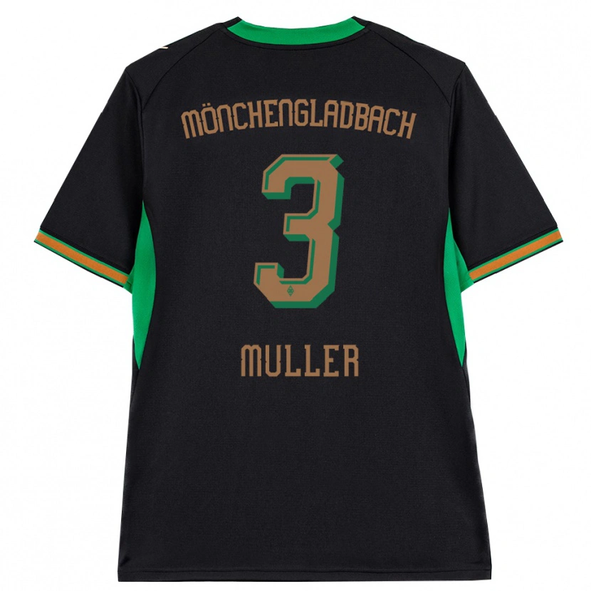 Danxen Børn Barbara Müller #3 Sort Orange Grøn Brun Udebane Spillertrøjer 2026/27 Trøje T-Shirt