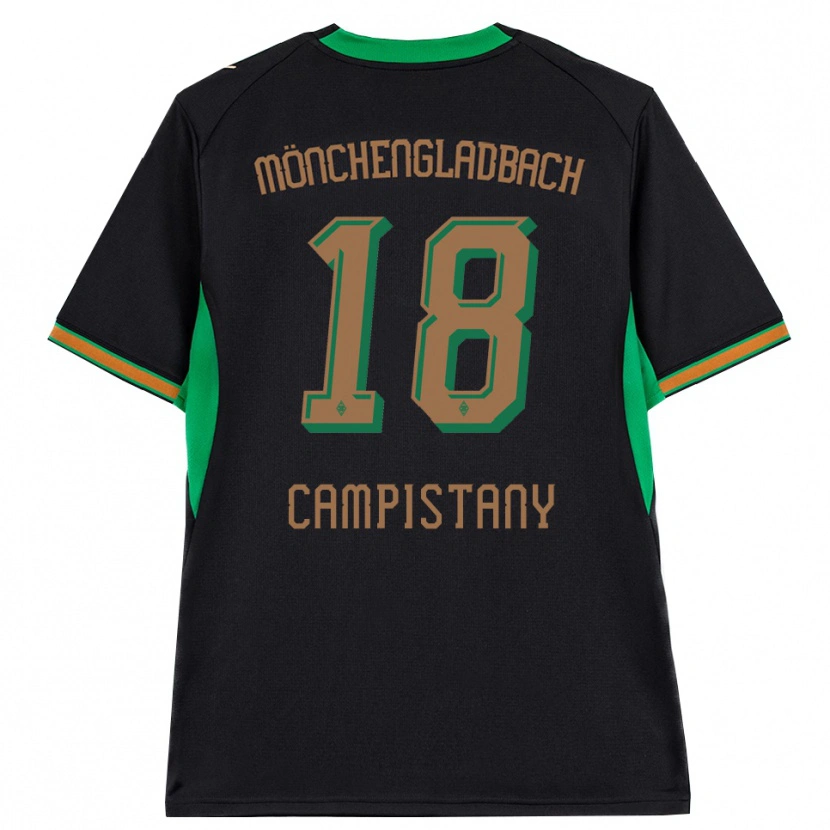 Danxen Børn Erik Corominas Campistany #18 Sort Orange Grøn Brun Udebane Spillertrøjer 2026/27 Trøje T-Shirt