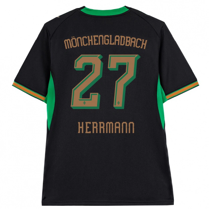 Danxen Børn Michelle Herrmann #27 Sort Orange Grøn Brun Udebane Spillertrøjer 2026/27 Trøje T-Shirt