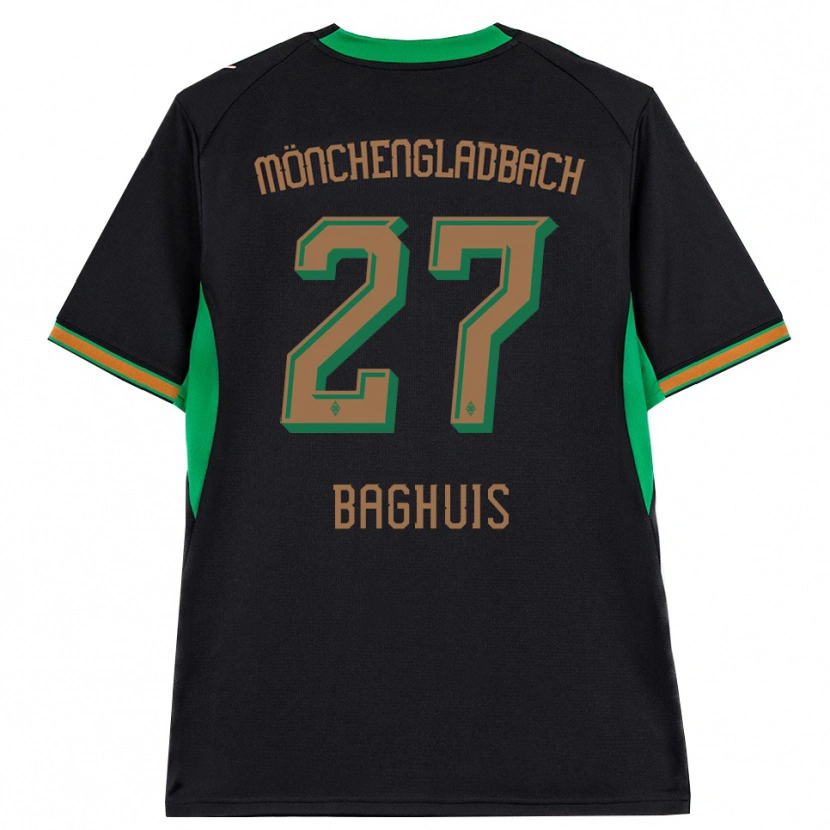 Danxen Børn Chantal Baghuis #27 Sort Orange Grøn Brun Udebane Spillertrøjer 2026/27 Trøje T-Shirt
