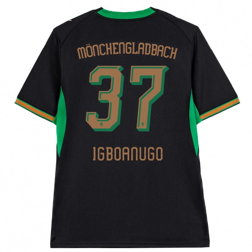Danxen Børn David Igboanugo #37 Sort Orange Grøn Brun Udebane Spillertrøjer 2026/27 Trøje T-Shirt