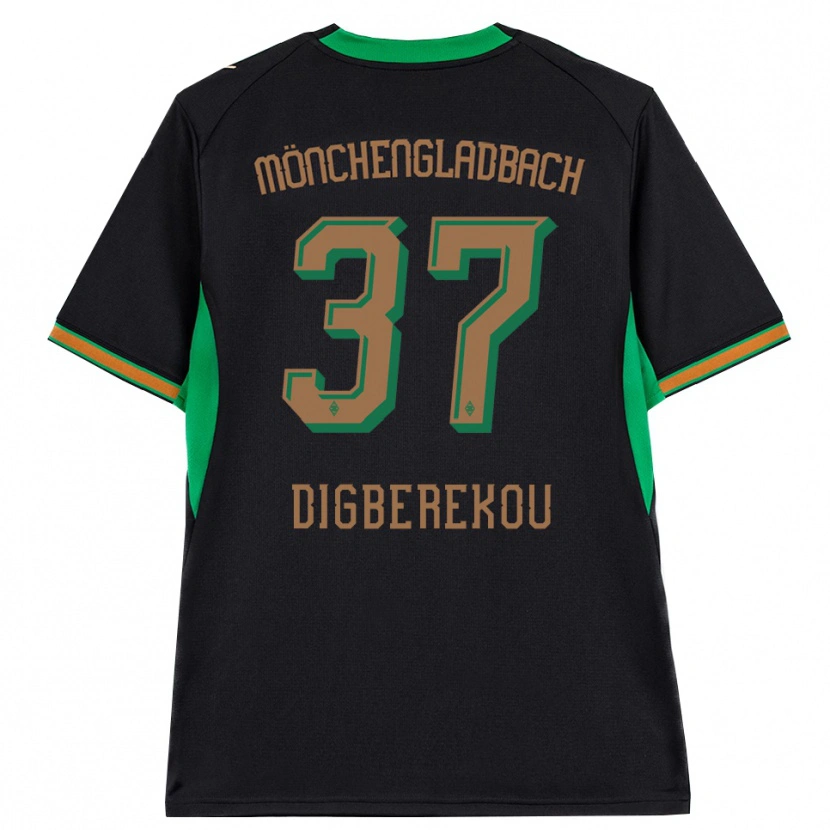 Danxen Børn Ibrahim Digberekou #37 Sort Orange Grøn Brun Udebane Spillertrøjer 2026/27 Trøje T-Shirt