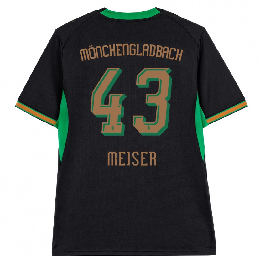 Danxen Børn Tyler Meiser #43 Sort Orange Grøn Brun Udebane Spillertrøjer 2026/27 Trøje T-Shirt