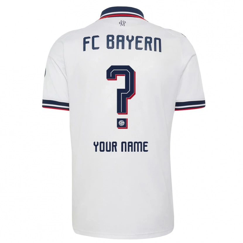 Danxen Børn Dit Navn #0 Hvid Grå Rød Udebane Spillertrøjer 2026/27 Trøje T-Shirt