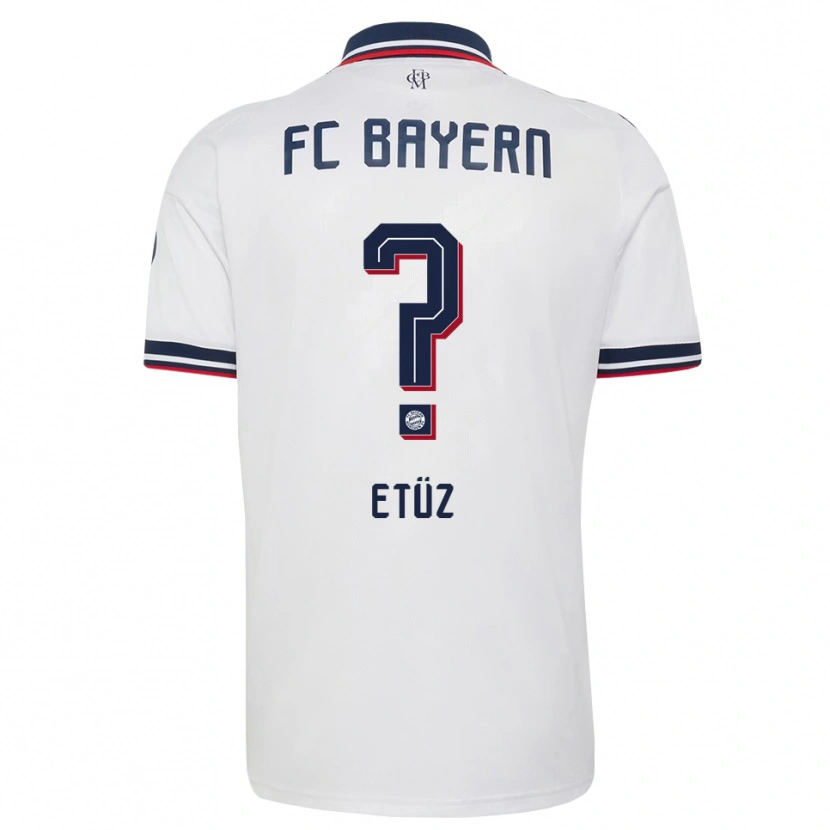 Danxen Børn Atakan Etüz #0 Hvid Grå Rød Udebane Spillertrøjer 2026/27 Trøje T-Shirt