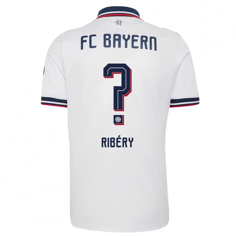 Danxen Børn Seif Ribéry #0 Hvid Grå Rød Udebane Spillertrøjer 2026/27 Trøje T-Shirt
