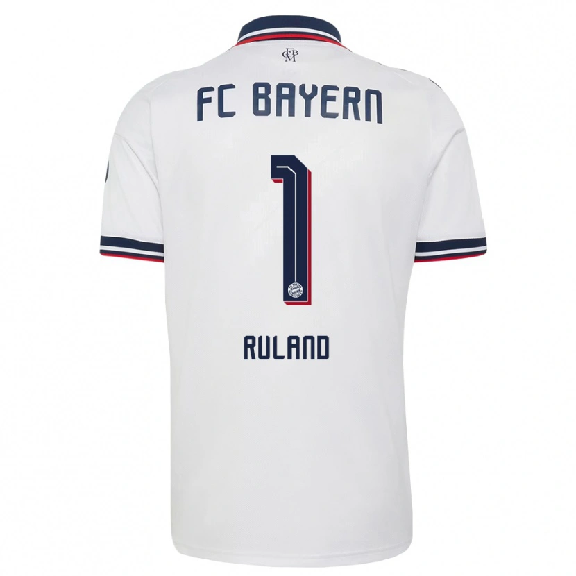 Danxen Børn Leonard Ruland #1 Hvid Grå Rød Udebane Spillertrøjer 2026/27 Trøje T-Shirt