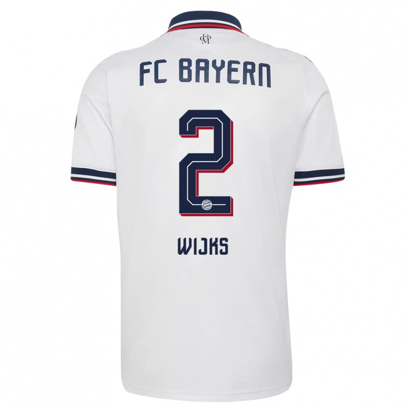 Danxen Børn Chivano Wijks #2 Hvid Grå Rød Udebane Spillertrøjer 2026/27 Trøje T-Shirt