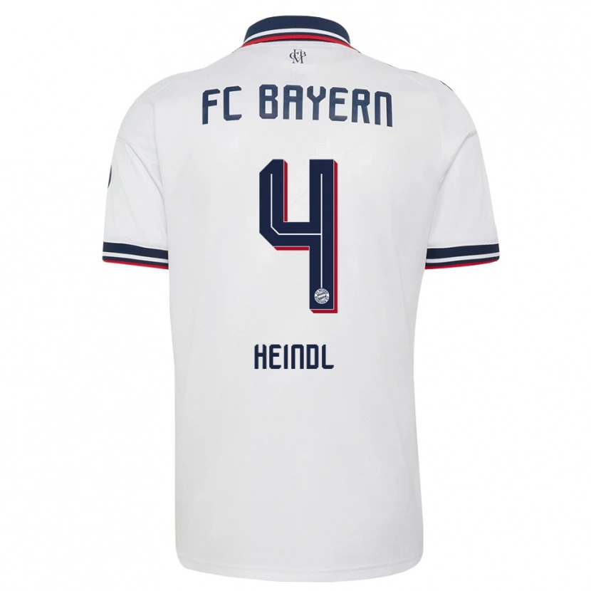 Danxen Børn David Heindl #4 Hvid Grå Rød Udebane Spillertrøjer 2026/27 Trøje T-Shirt