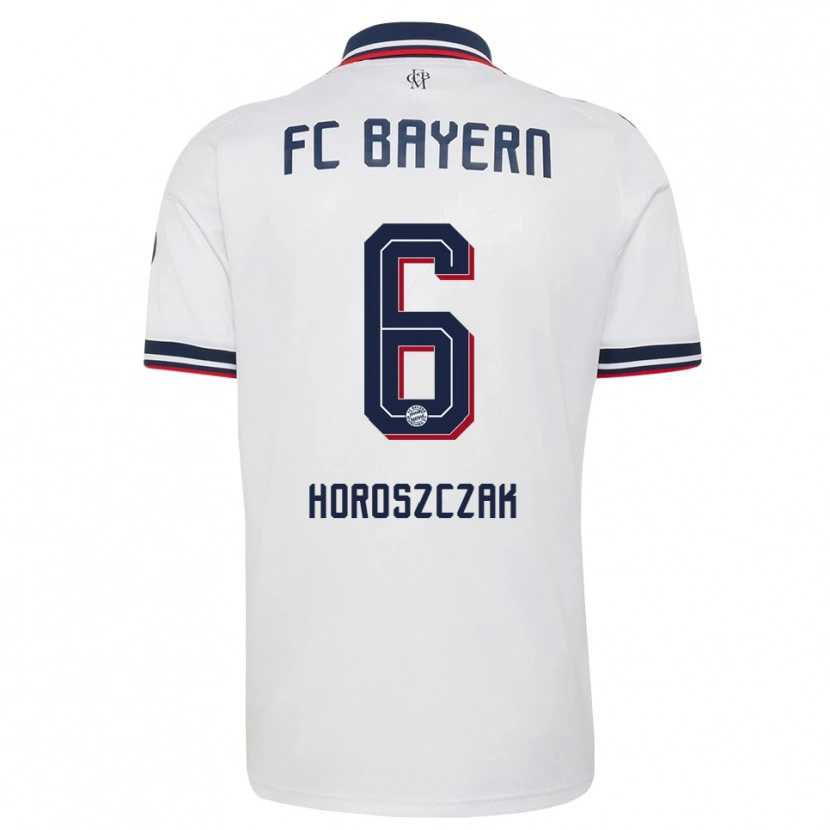 Danxen Børn Kuba Horoszczak #6 Hvid Grå Rød Udebane Spillertrøjer 2026/27 Trøje T-Shirt