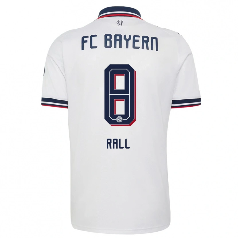 Danxen Børn Maximiliane Rall #8 Hvid Grå Rød Udebane Spillertrøjer 2026/27 Trøje T-Shirt