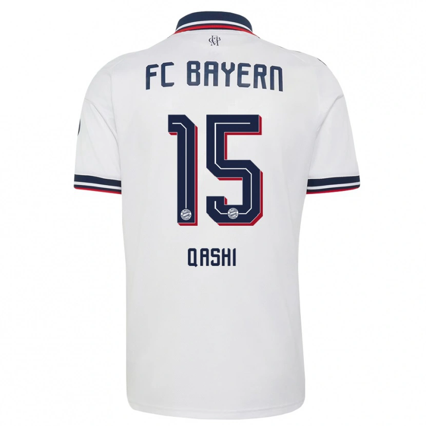 Danxen Børn Yousef Qashi #15 Hvid Grå Rød Udebane Spillertrøjer 2026/27 Trøje T-Shirt
