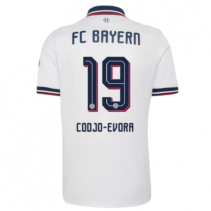 Danxen Børn Noah Codjo-Evora #19 Hvid Grå Rød Udebane Spillertrøjer 2026/27 Trøje T-Shirt