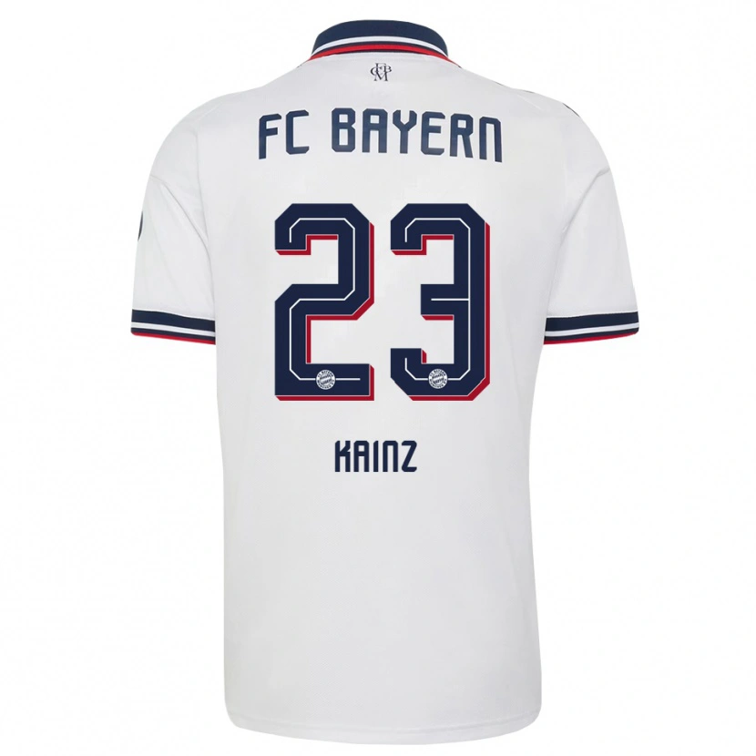 Danxen Børn Manuel Kainz #23 Hvid Grå Rød Udebane Spillertrøjer 2026/27 Trøje T-Shirt