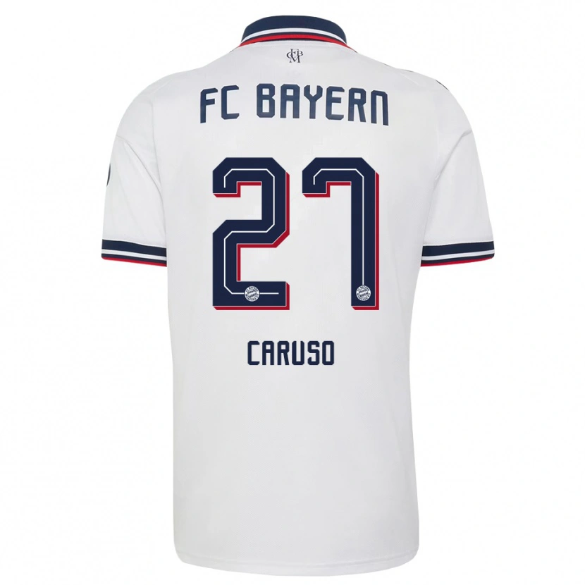 Danxen Børn Arianna Caruso #27 Hvid Grå Rød Udebane Spillertrøjer 2026/27 Trøje T-Shirt