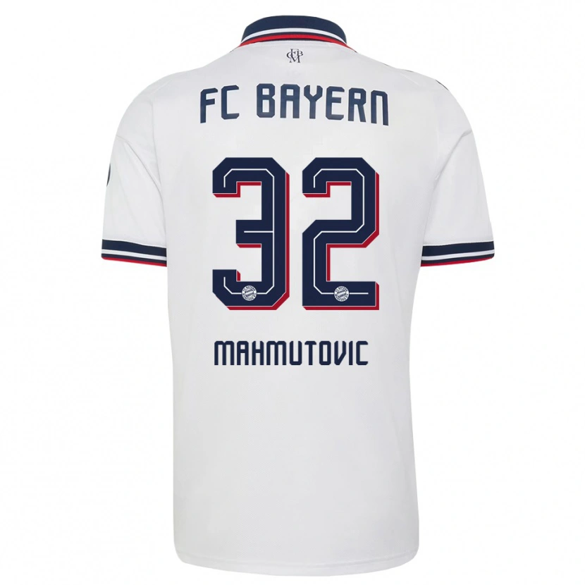 Danxen Børn Ena Mahmutovic #32 Hvid Grå Rød Udebane Spillertrøjer 2026/27 Trøje T-Shirt