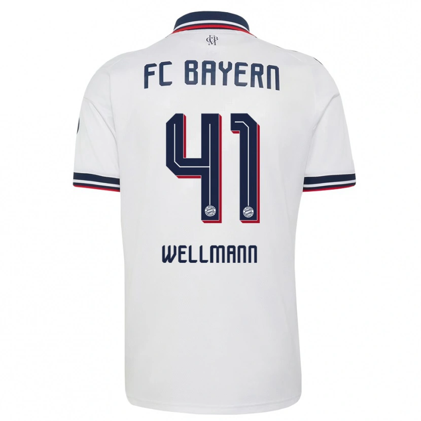 Danxen Børn Anna Wellmann #41 Hvid Grå Rød Udebane Spillertrøjer 2026/27 Trøje T-Shirt