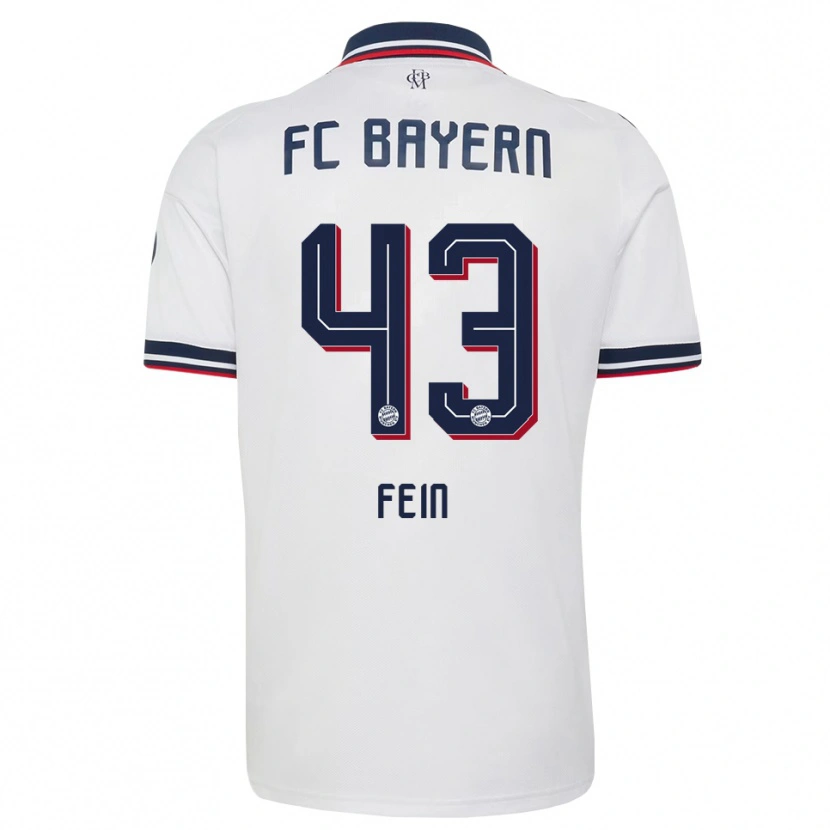 Danxen Børn Adrian Fein #43 Hvid Grå Rød Udebane Spillertrøjer 2026/27 Trøje T-Shirt