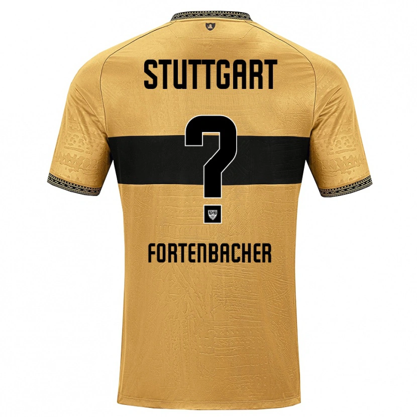 Danxen Børn Jannik Fortenbacher #0 Brun Sort Hvid Udebane Spillertrøjer 2026/27 Trøje T-Shirt