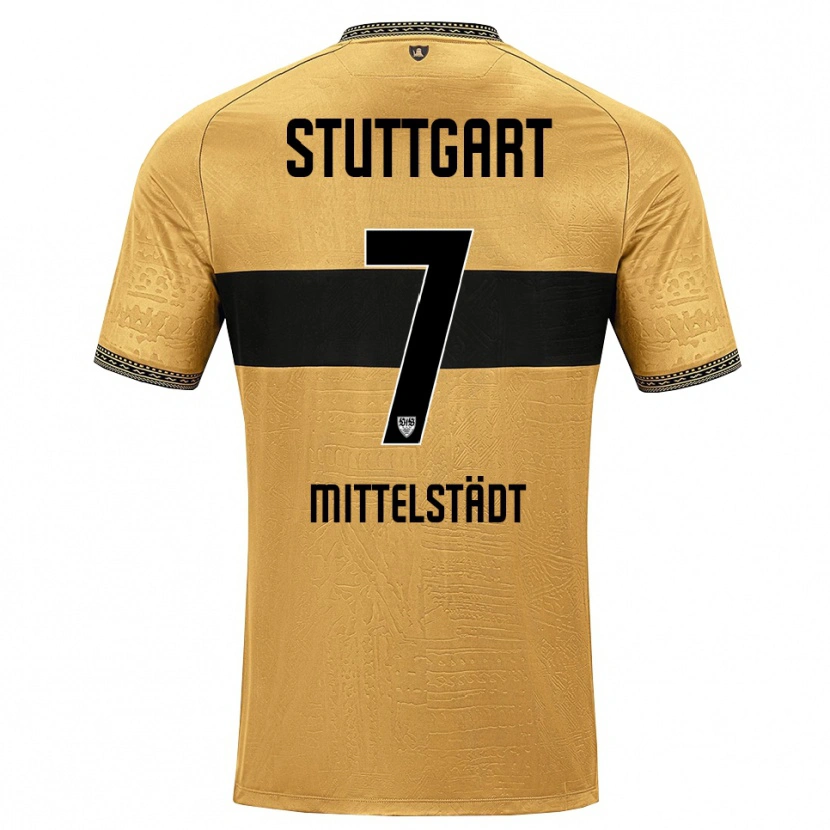 Danxen Børn Maximilian Mittelstädt #7 Brun Sort Hvid Udebane Spillertrøjer 2026/27 Trøje T-Shirt
