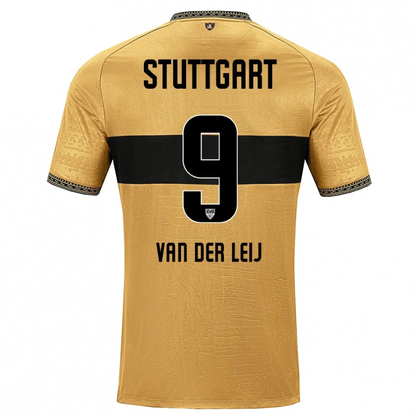 Danxen Børn Tim Van Der Leij #9 Brun Sort Hvid Udebane Spillertrøjer 2026/27 Trøje T-Shirt