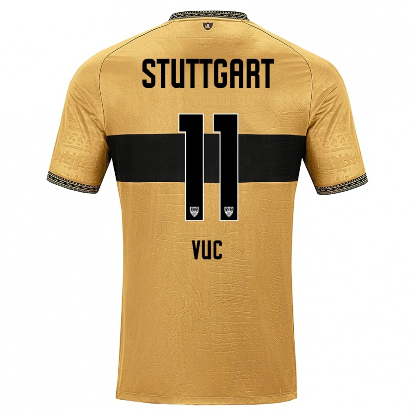 Danxen Børn Patrick Vuc #11 Brun Sort Hvid Udebane Spillertrøjer 2026/27 Trøje T-Shirt