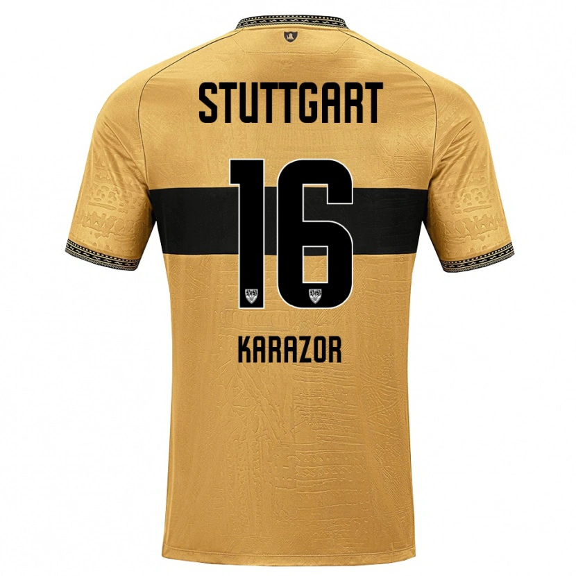 Danxen Børn Atakan Karazor #16 Brun Sort Hvid Udebane Spillertrøjer 2026/27 Trøje T-Shirt