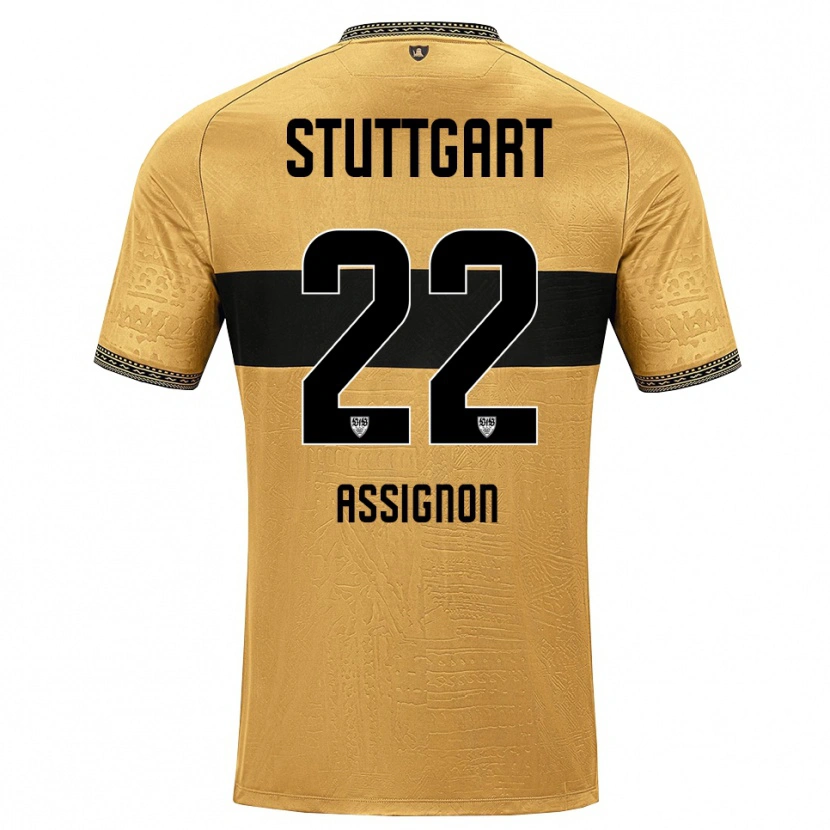 Danxen Børn Lorenz Assignon #22 Brun Sort Hvid Udebane Spillertrøjer 2026/27 Trøje T-Shirt