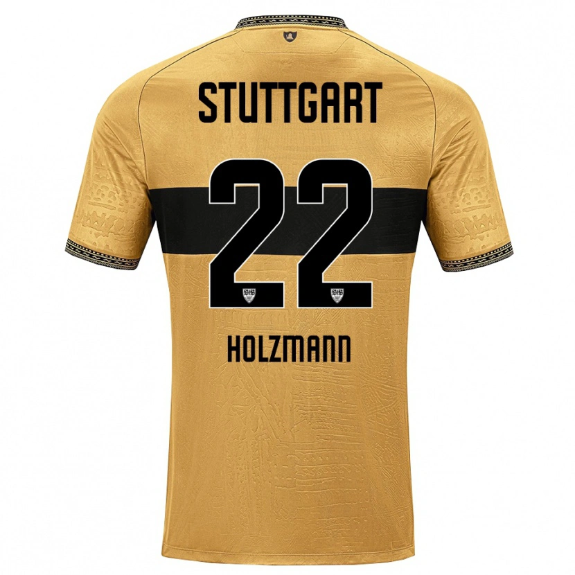 Danxen Børn Lucas Holzmann #22 Brun Sort Hvid Udebane Spillertrøjer 2026/27 Trøje T-Shirt