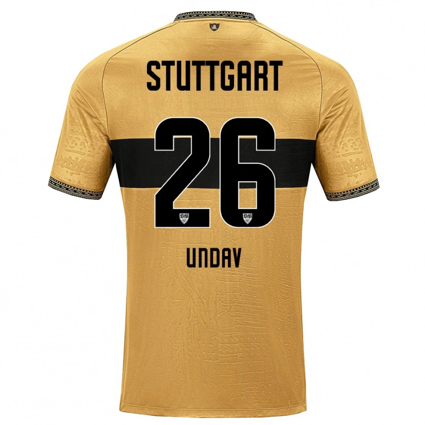 Danxen Børn Deniz Undav #26 Brun Sort Hvid Udebane Spillertrøjer 2026/27 Trøje T-Shirt
